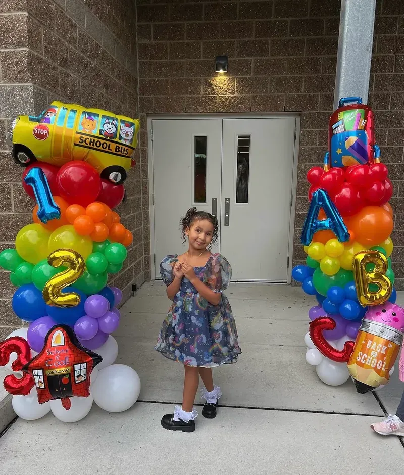 Colorful balloon garland display